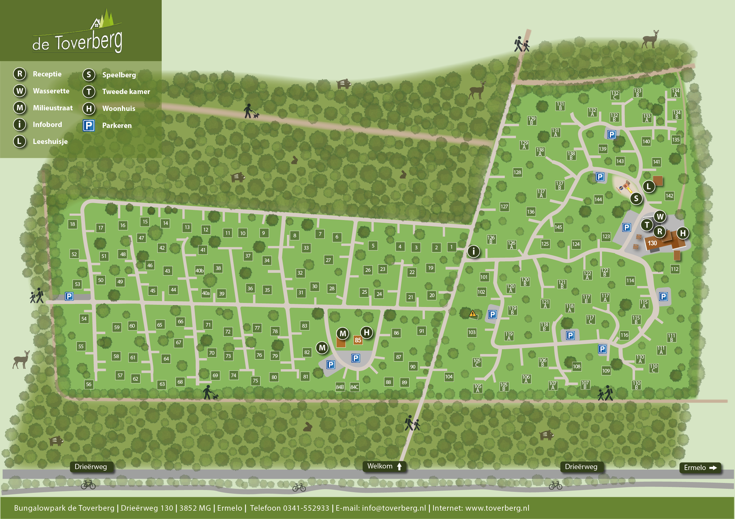 Plattegrond Bungalowpark De Toverberg